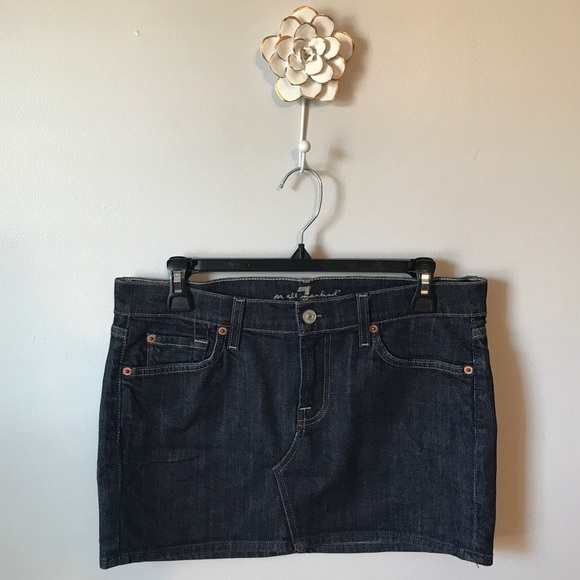 seven for all mankind denim skirt